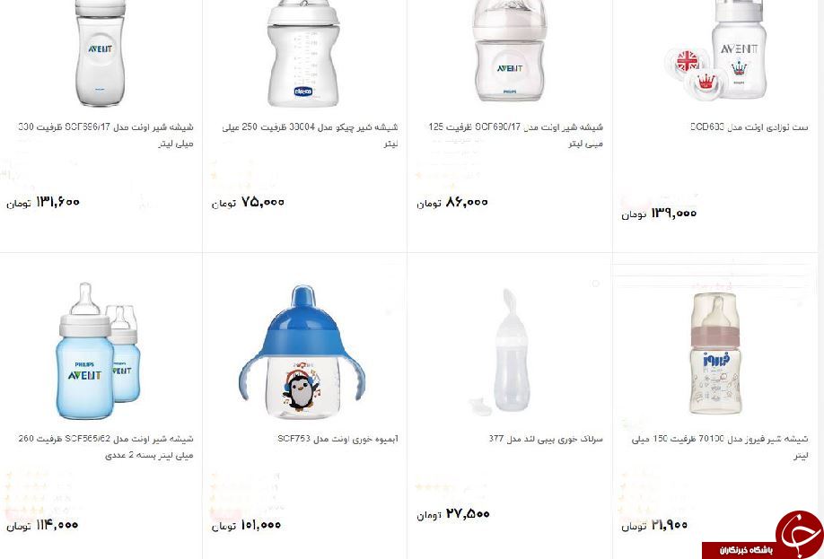 انواع شیشه شیر + قیمت