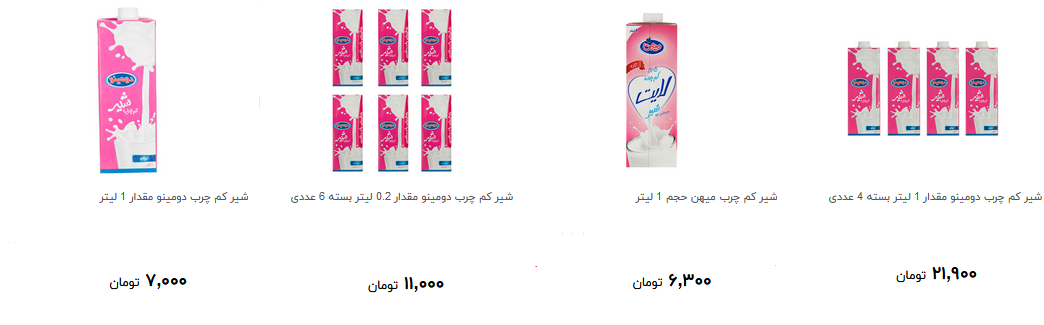 شیر کم چرب در بازار چند + قیمت