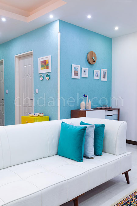 دکوراسیون آبی و سفید، خانه امیر و زهرا پر از آرامش است!