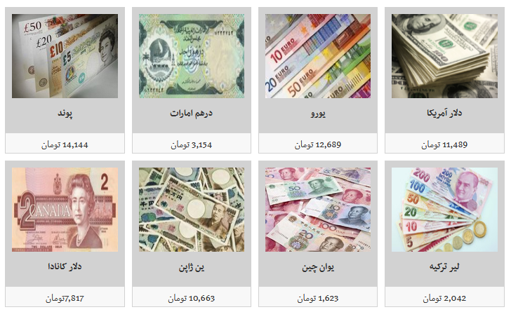 جدیدترین نرخ ارز در صرافی ها/ دلار ۱۱ هزار و ۴۸۹ تومان