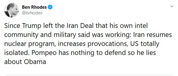 پمپئو دروغ می‌گوید؛ ترامپ حسادت می‌کند