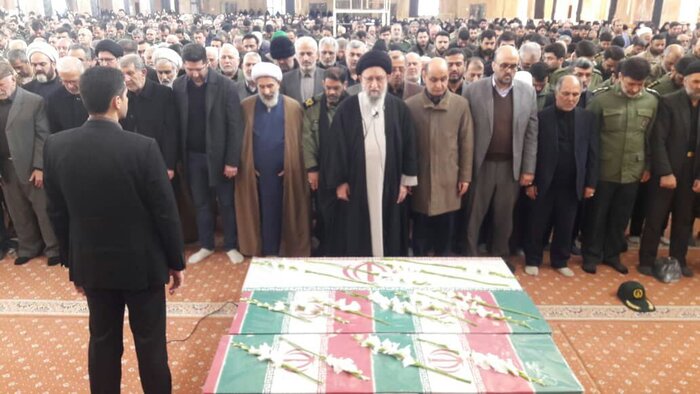 فیلم| پیکر شهدای گلستانی حادثه هواپیمای اوکراینی در گرگان به خاک سپرده شد