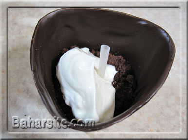 دسر گلدانی,مرحله یازدهم تهیه دسر گلدانی