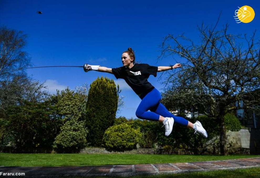 تصاویر| روش‌های خلاقانه ورزشکاران برای ورزش در قرنطینه