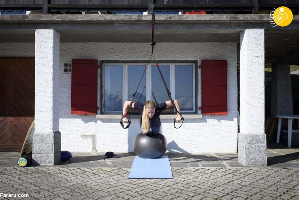 تصاویر| روش‌های خلاقانه ورزشکاران برای ورزش در قرنطینه