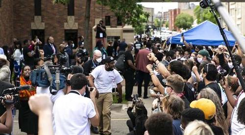 تشییع جنازه "جورج فلوید" + عکس