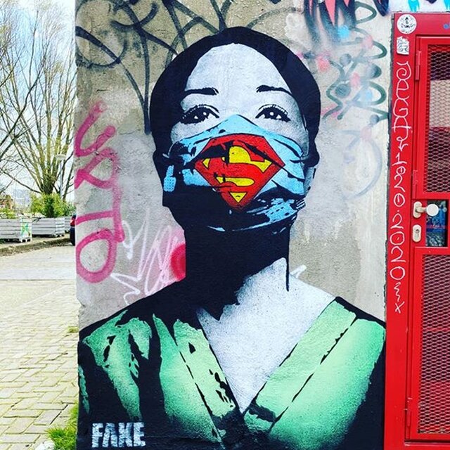 رد پای کرونا بر دیوارهای جهان/ عکس