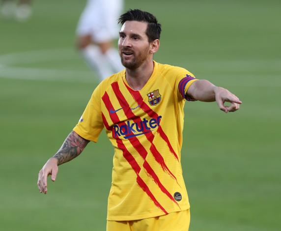 Leo Messi, con la cuarta equipación de la pasada campaña en el Barça-Nàstic del 12 de septiembre.