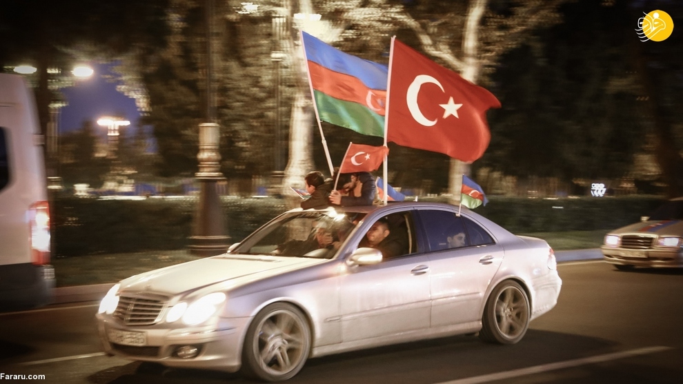 جشن و پایکوبی مردم آذربایجان از آزادسازی شهر شوشا/ عکس