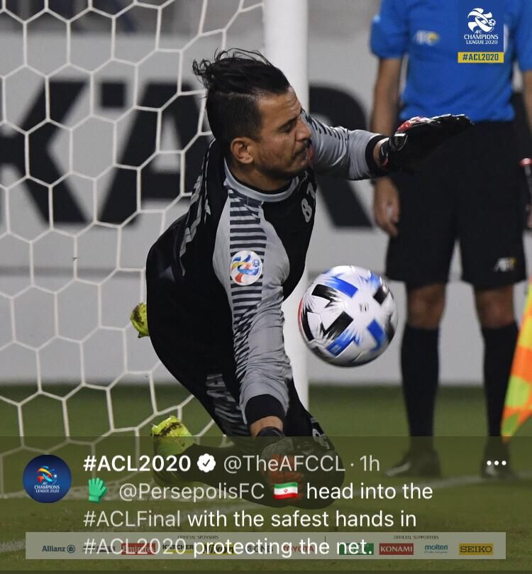 تمجید AFC از عملکرد حامد لک/ عکس