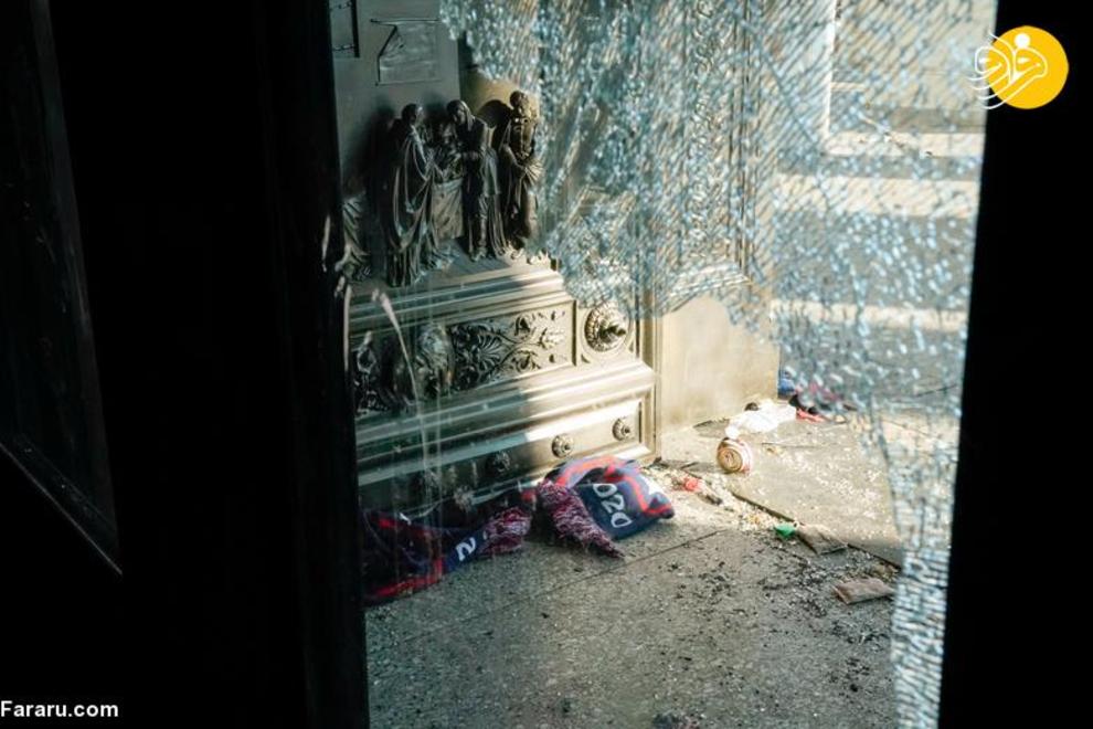 وضعیت کنگره آمریکا پس از حمله هواداران ترامپ/ تصاویر‌