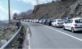 محور کندوان یکطرفه شد/ ترافیک سنگین در هراز