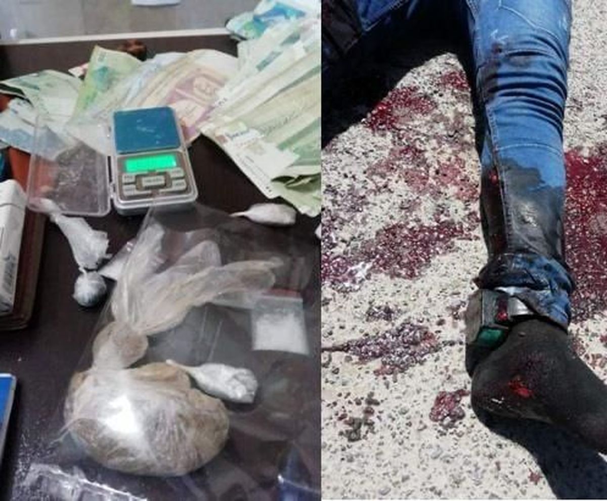قاچاقچى حرفه اى با شلیک پلیس زمین گیر شد