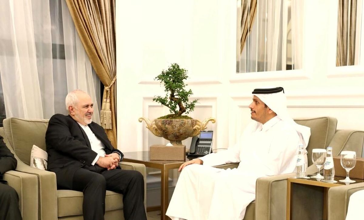 دیدار ظریف با وزیر خارجه قطر