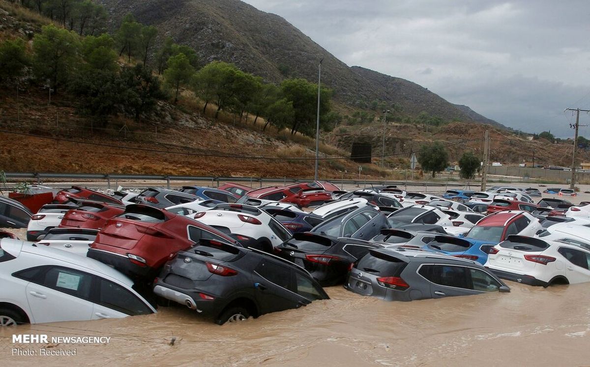 سیل در جنوب شرق اسپانیا‎+ عکس