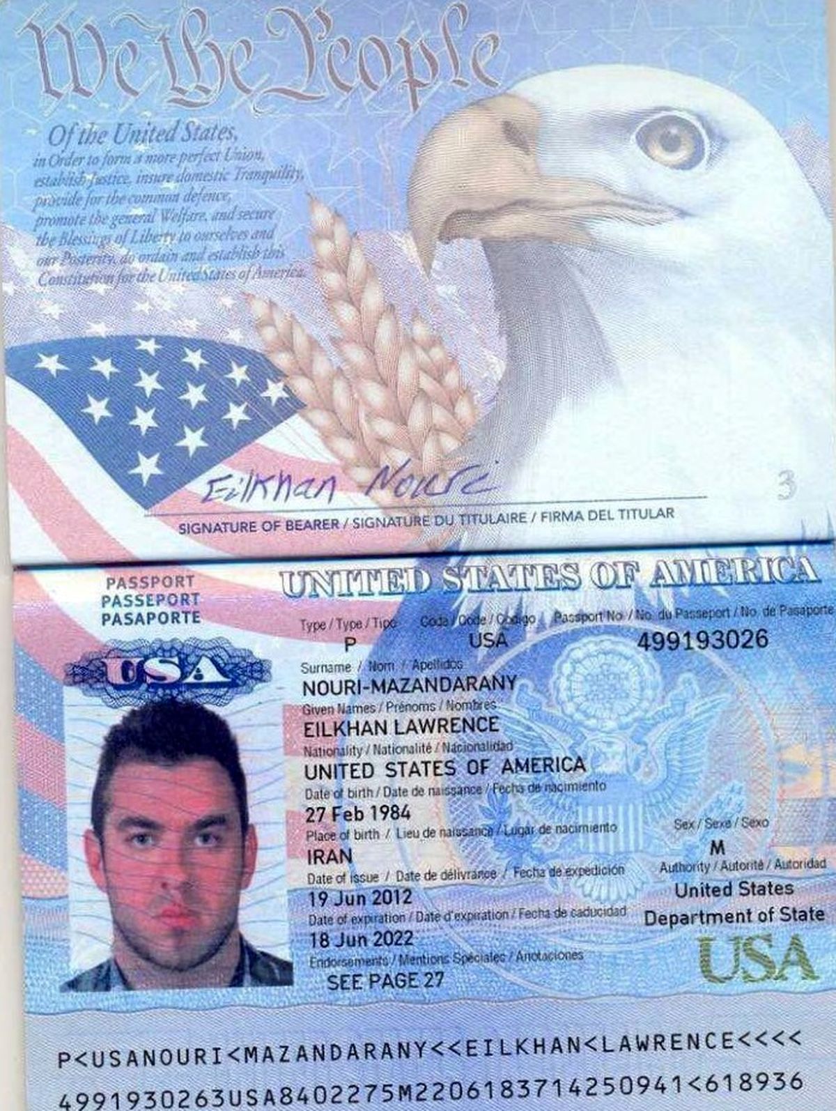 سند آمریکایی بودن رئیس یک فدراسیون