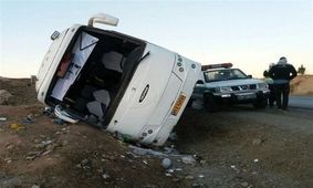 ۴ کشته در واژگونی اتوبوس محور یزد-مشهد