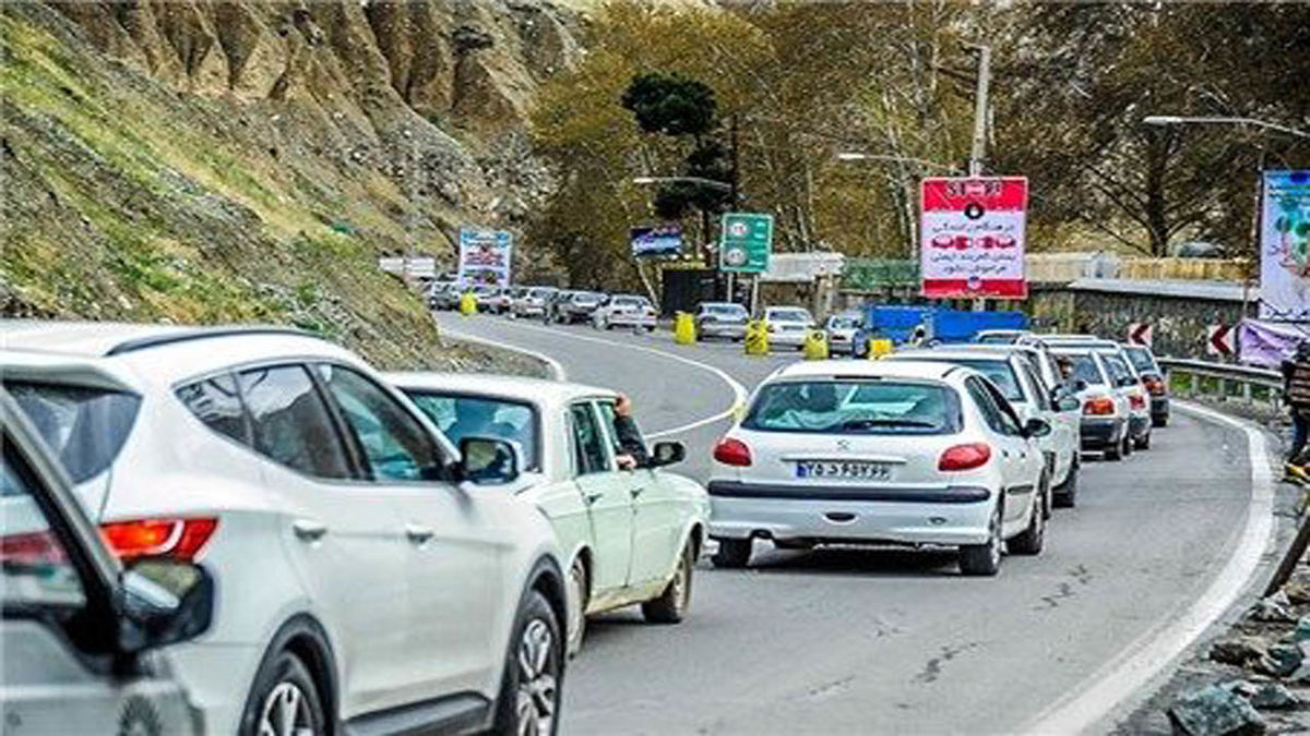 ترافیک در محور چالوس سنگین است