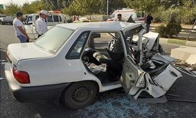 مرگ تلخ کودک 4 ماهه و مادرش در تصادف خونین گتوند