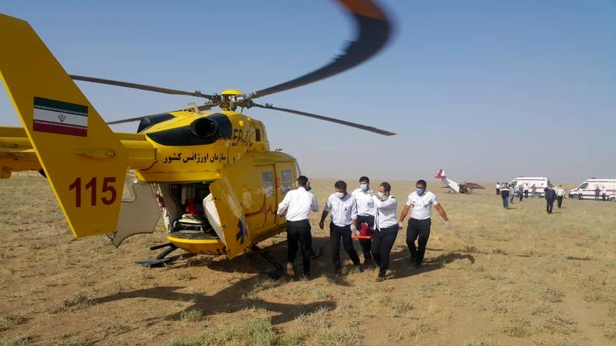 سقوط هواپیما در اطراف فرودگاه آزادی نظرآباد کرج