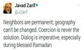 توئیت ظریف درباره تنش میان قطر و چند کشور عربی