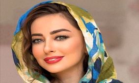 نفیسه روشن در آغوش یک ببر/ عکس