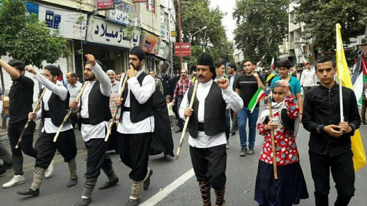 حضور اقوام مختلف در راهپیمایی روز قدس