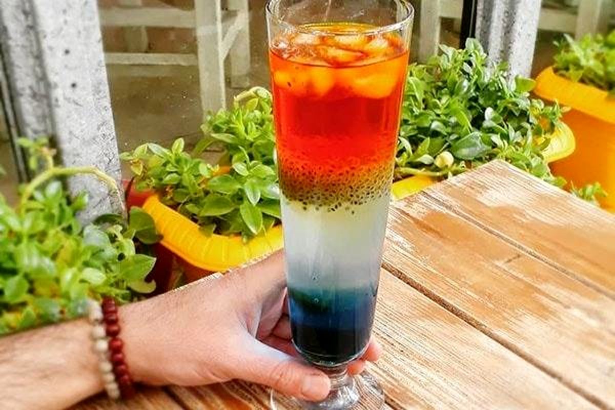 طرز تهیه شربت ژله‌ای چند رنگ مخصوص افطار