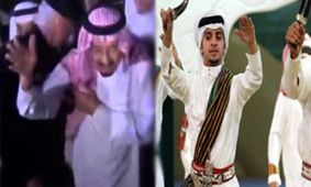 رقص ملک سلمان در فینال جام پادشاهی عربستان + فیلم