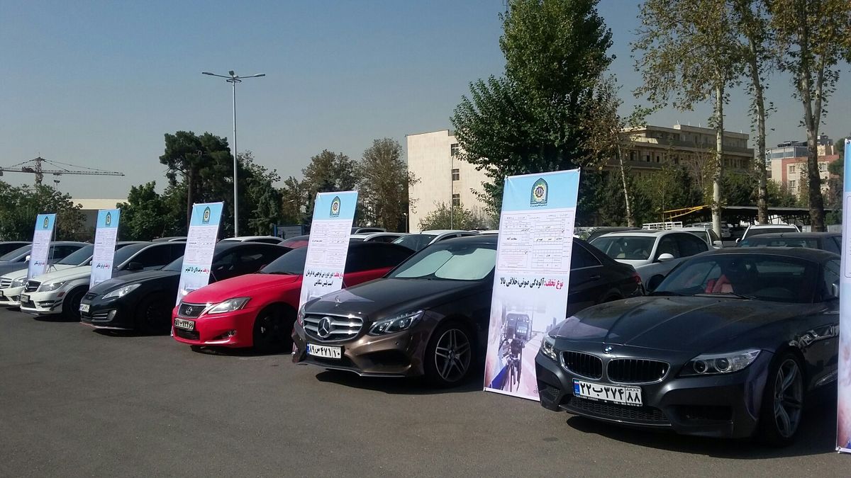 توقیف 55 خودروی بچه پولدارها به علت دور دور در 48 ساعت گذشته + عکس