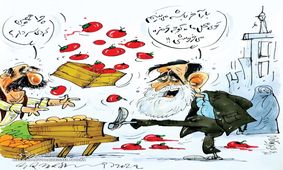 ببینید آجرلو با میوه فروش محل چه کرد!