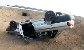 واژگونی مرگبار پراید در جاده اراک