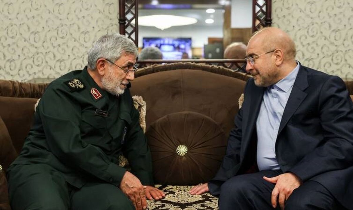 دیدار انتخاباتی قالیباف و جلیلی با حضور سردار قاآنی