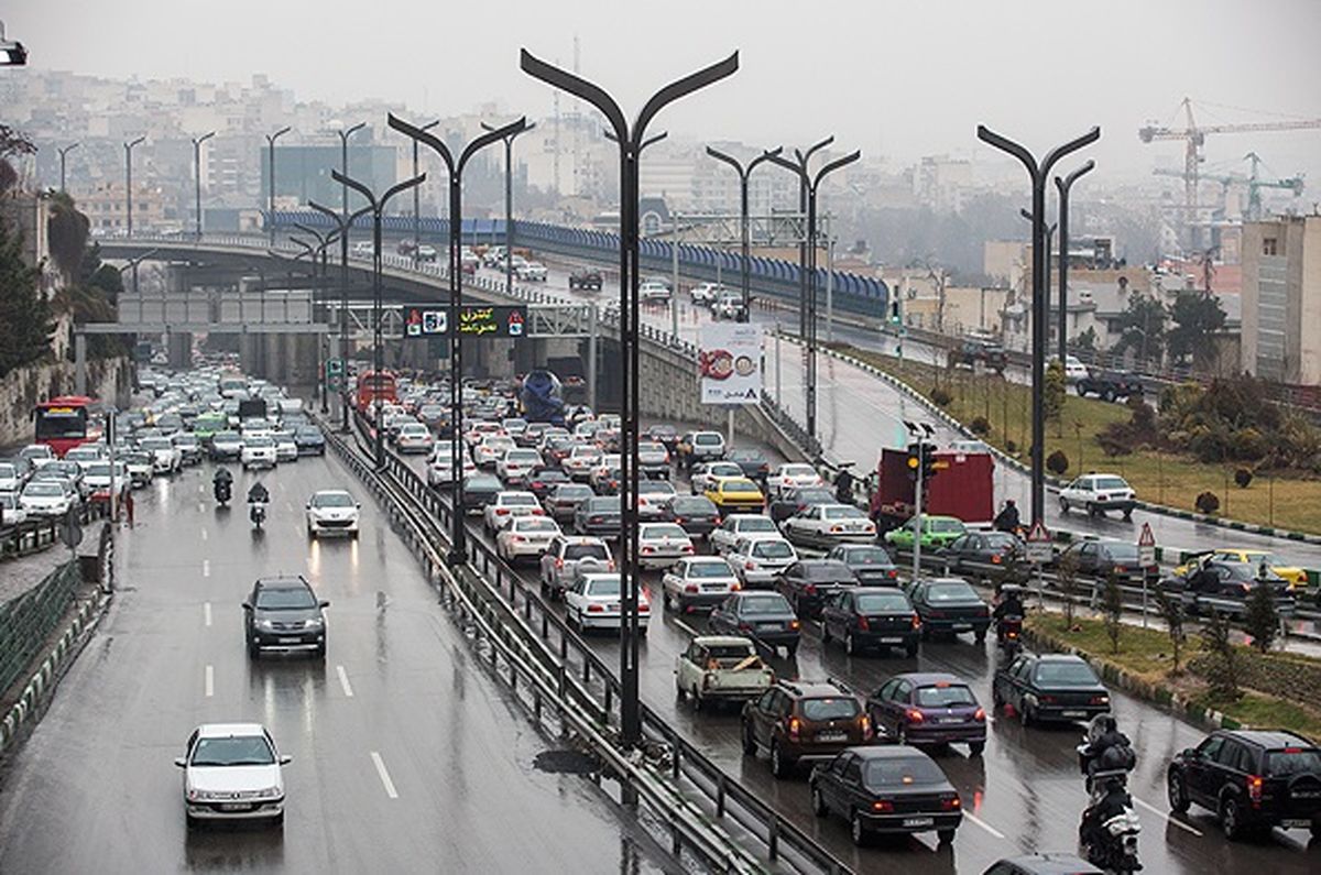ترافیک سنگین در آزادراه کرج-تهران