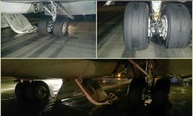 جزئیات سانحه برای یک هواپیما در فرودگاه تبریز/ ترکیدن 3 لاستیک هواپیما + عکس