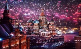 عکسی دیدنی از مسکو در شب کریسمس