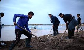 شکسته شدن سیل بند روستای بیت غایب شوش پس از ۷۸ روز