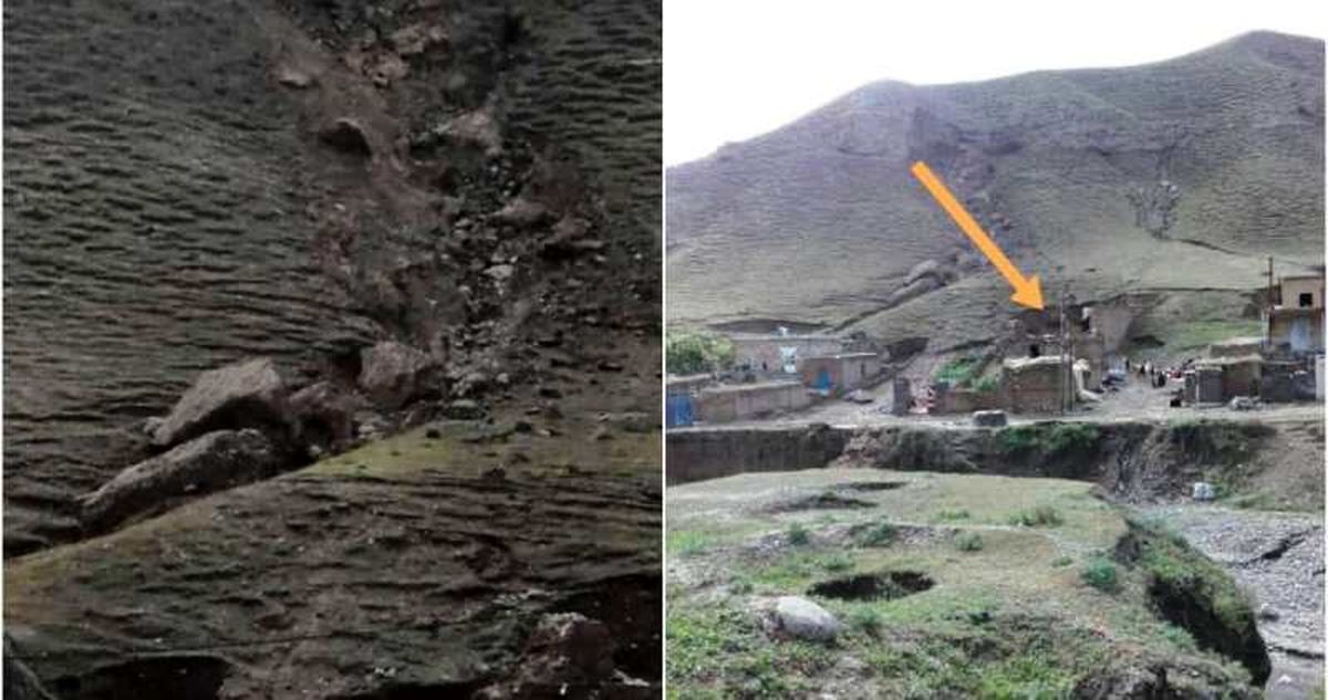 منازل در معرض رانش زمین روستاییان درگزی تخلیه شدند