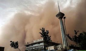 طوفان و گرد و خاک به تهران رسید/ ویدئو