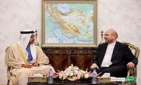 تصاویر جالب از دیدار قالیباف با وزیر خارجه امارات