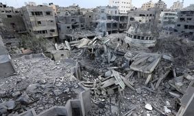 شهادت مؤذن حین اذان گفتن به همراه همه نماز گزاران مسجد در نوار غزه